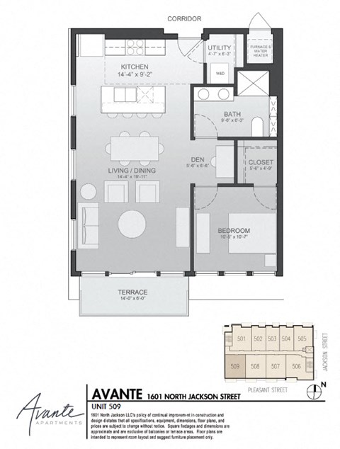 1601 N Jackson Street Studio-1 Bed Apartment for Rent - Photo Gallery 14